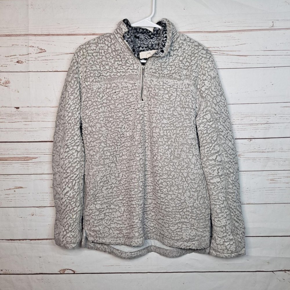 Thread + Supply Teddy‎ Bear Pullover Quarter Zip S